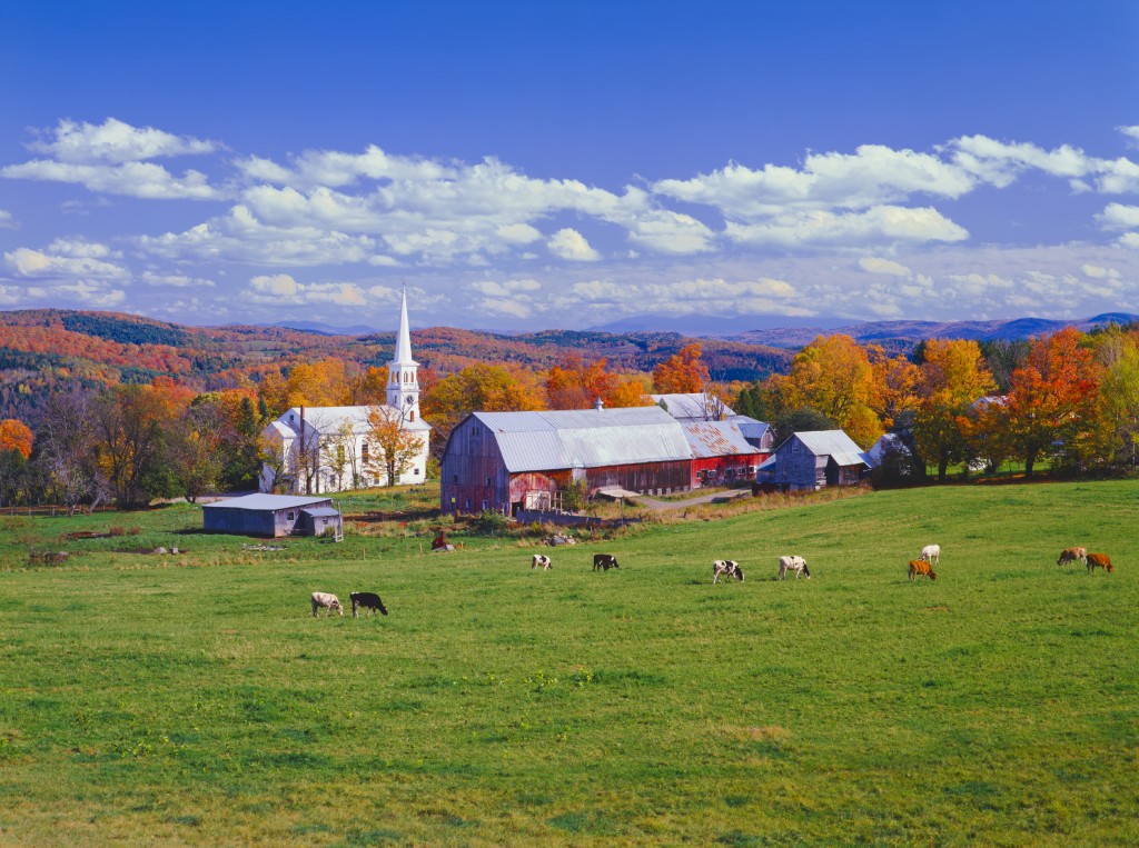 Autumn country side in Vermont