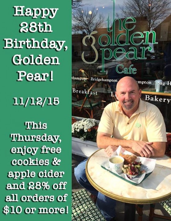 Golden Pear Cafe 28th Anniversary