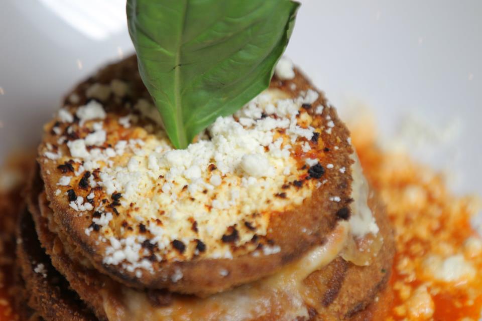 Recipe: Eggplant Pancakes from Golden Palate® Mario's Osteria in Boca ...