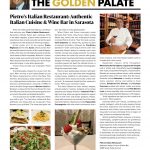 Pietro’s Italian Restaurant and Wine Bar, Sarasota, FL: The Golden Palate: in Venu Magazine, Spring 2026